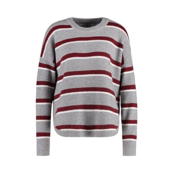 Madewell 90s Wool Blend Split Curved Hem Crewneck Westlake Pullover Sweater M - Picture 1 of 9